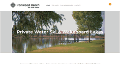 Desktop Screenshot of ironwoodlakes.com